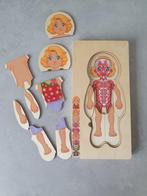Houten puzzel anatomie, Kinderen en Baby's, Speelgoed | Educatief en Creatief, Ophalen of Verzenden, Gebruikt, Puzzelen