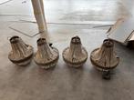 4 Robuuste Lampen met Kralen, Ophalen, Zo goed als nieuw, Metaal