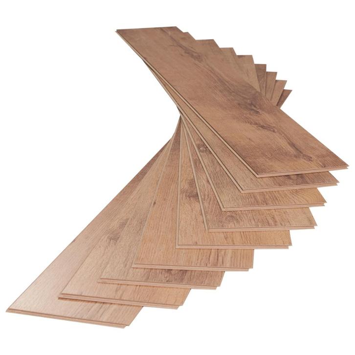 Te koop restpartij eiken laminaat 45m2, Huis en Inrichting, Stoffering | Vloerbedekking, Nieuw, Laminaat, Bruin, 75 m² of meer