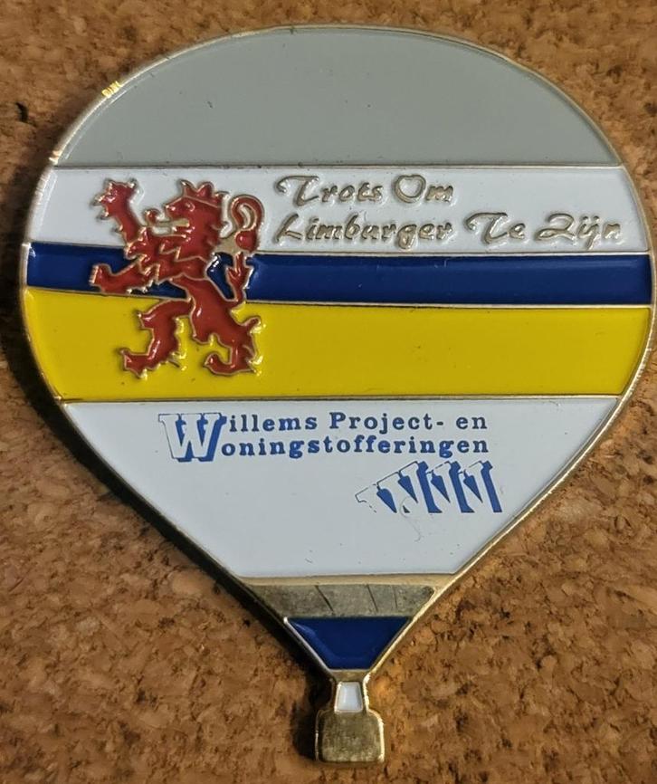 Ballonpin willems project limburg, Verzamelen, Speldjes, Pins en Buttons, Ophalen of Verzenden