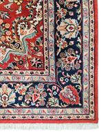 Handgeknoopt oosters wol Keshan tapijt vierkant 199x204cm, Persian Perzisch vintage oosters hype, Crème, 150 tot 200 cm, Vierkant