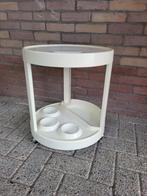Vintage barcart - space age - Italië - kunststof, 45 tot 60 cm, Rond, Ophalen of Verzenden, Zo goed als nieuw