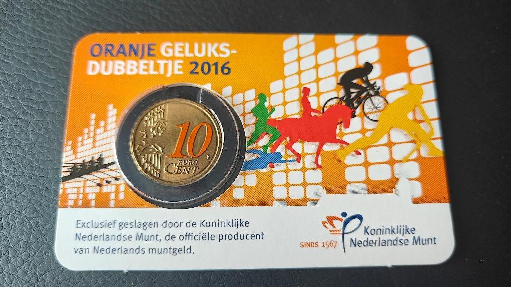 CoinCard - Geluksdubbeltje 2016, Ophalen of Verzenden, Koningin Beatrix, Euro's, Setje