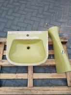 Vintage Wastafel met Sokkel - Jaren '70, Huis en Inrichting, Badkamer | Badkamermeubels, Ophalen of Verzenden, Zo goed als nieuw