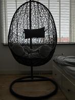Zwarte hangstoel, Huis en Inrichting, Stoelen, Ophalen, Gebruikt, Zwart, Eén
