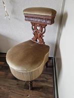 Charmante vintage bidstoel afkomstig uit Frankrijk +brocante, Ophalen of Verzenden