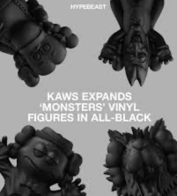 Kaws cereal monster set compleet black, Antiek en Kunst, Kunst | Designobjecten, Ophalen of Verzenden