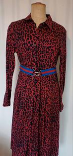 Desoto Jurk - Maat 42 - Rood Leopard, Kleding | Dames, Jurken, Maat 42/44 (L), Ophalen of Verzenden, Zo goed als nieuw, Knielengte