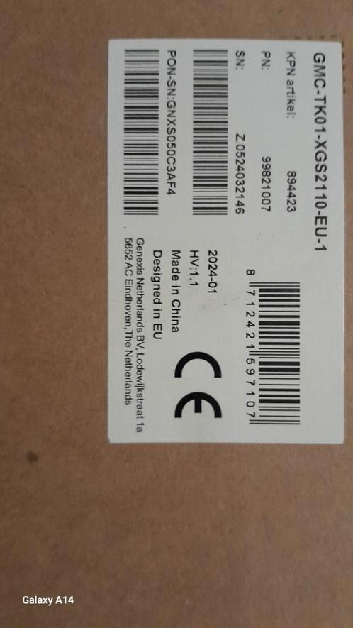 Glasvezel Genexis GMC-TK01-XGS2110-EU-1 KPN ART SPLINTERNIEU, Doe-het-zelf en Verbouw, Elektra en Kabels, Nieuw, Overige typen