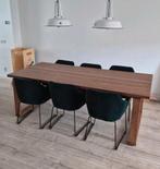 Morbylanga eiken eettafel, Ikea 220 x 100, Huis en Inrichting, Ophalen, Gebruikt, 200 cm of meer, 50 tot 100 cm