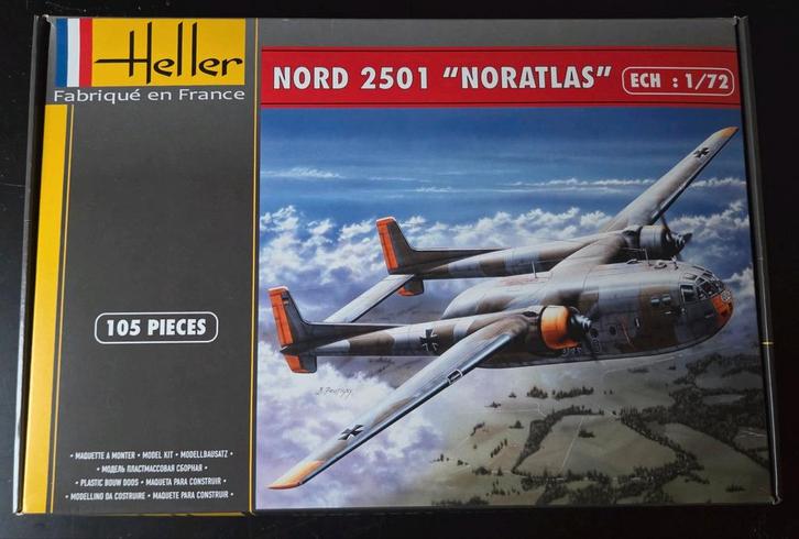 Heller Nord 2501 "Noratlas"  1:72, Hobby en Vrije tijd, Modelbouw | Vliegtuigen en Helikopters, Zo goed als nieuw, Vliegtuig, 1:72 tot 1:144