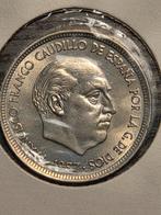 Spaanse 50 Pesetas 1957, Postzegels en Munten, Munten | Europa | Niet-Euromunten, Ophalen of Verzenden, Overige landen, Losse munt