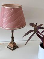 Vintage roze en gouden schemer lamp setje staand en wandlamp, Minder dan 50 cm, Ophalen of Verzenden