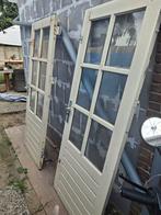 Hardhouten deuren met roedes en sluitwerk, Doe-het-zelf en Verbouw, Deuren en Horren, Gebruikt, 80 tot 100 cm, Ophalen of Verzenden