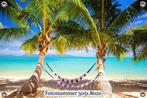Tuinposter-Schuttingposter Hangmat tussen Palmbomen 105x70, Verzenden, Nieuw, Info@GoodSmiling.com, Good Smiling Fotoprint