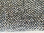 De Ploeg Monza 49 lichtblauw+beige restant boucle meubelstof, Hobby en Vrije tijd, Stoffen en Lappen, Wol, Blauw, 120 cm of meer