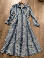 Panterprint maxi jurk, Studio Anneloes, mt M, Studio Anneloes, Blauw, Zo goed als nieuw, Onder de knie