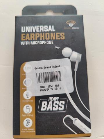 Universal earphones with microphone beschikbaar voor biedingen