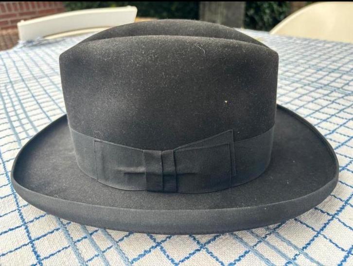 Vintage Borsalino Augusta Hoed - Maat 5 1/2, Kleding | Heren, Hoeden en Petten, Gedragen, Hoed, 57 cm (M, 7⅛ inch) of minder, Ophalen of Verzenden