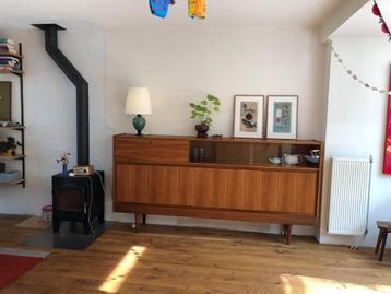 Midcentury highboard barkast walnoot, jaren 60, Musterring beschikbaar voor biedingen