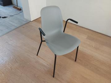 Stoelen met armleuning zwart grijs Ikea LIDAS (2x)