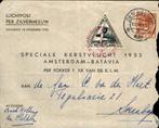 Nederlands Indië - Zilvermeeuw - Kerstvlucht 1933 - KLM, Postzegels en Munten, Brieven en Enveloppen | Nederland, Ophalen of Verzenden