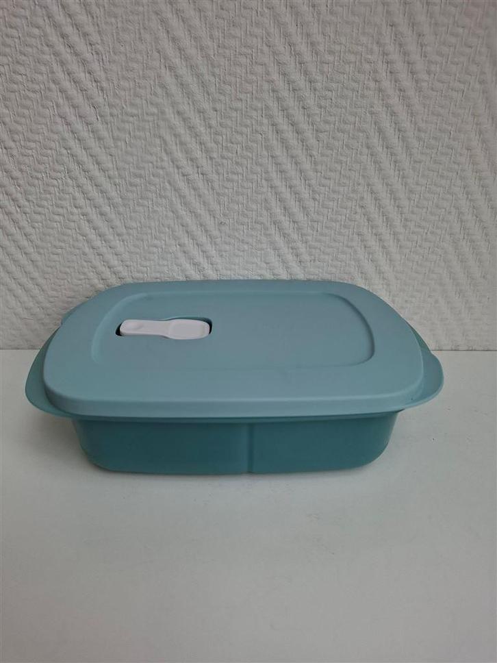 T002 Crystalwave vakkendoos, nieuw, 1 liter, Huis en Inrichting, Keuken | Tupperware, Zo goed als nieuw, Overige typen, Blauw