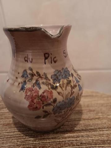 Prachtige keramische handgeschilderd vaas gesigneerd Triadou beschikbaar voor biedingen