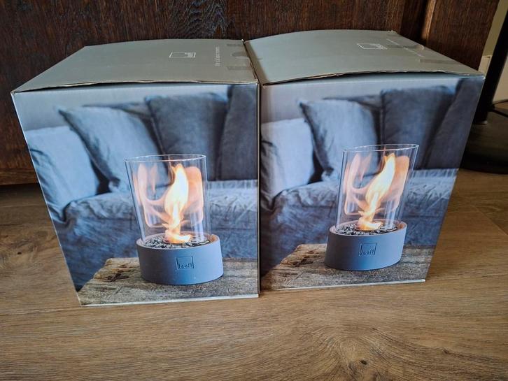 Leeff Stone Fire Grey - Tafelhaard, Huis en Inrichting, Haarden, Nieuw, Gelhaard, Ophalen of Verzenden