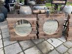 Stoere spiegel van oud Railwood, Huis en Inrichting, Ophalen, Minder dan 50 cm, Nieuw, Nvt