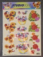 3D Vel Bloemen - Studio Light, Hobby en Vrije tijd, Kaarten | Zelf maken, Ophalen of Verzenden, Nieuw, Natuur, Knipvel