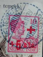 Ned.-Indie 1918 Hoogste waarde serie Rode Kruis op kaart, Ophalen of Verzenden, Gestempeld, Nederlands-Indië