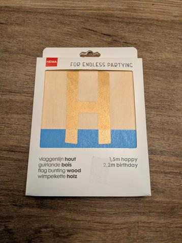 Houten Vlaggenlijn Happy Birthday HEMA beschikbaar voor biedingen