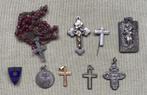 Kruisjes speldjes rozenkrans medaille, Sieraden, Tassen en Uiterlijk, Antieke sieraden, Ophalen of Verzenden, Overige materialen