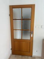 deuren eikenhout opdek 211,5 x 93, Doe-het-zelf en Verbouw, Deuren en Horren, Ophalen, Gebruikt, 80 tot 100 cm, Binnendeur