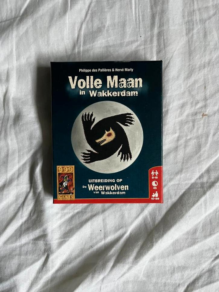 Weerwolven van Wakkerdam uitbreiding “Volle Maan”, Hobby en Vrije tijd, Gezelschapsspellen | Kaartspellen, Zo goed als nieuw, Vijf spelers of meer