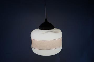 art deco lamp marmer roze stof opaline glas bakeliet beschikbaar voor biedingen