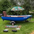 MOOI OPEN BOOTJE MET TRAILER EN MOTOR, Ophalen, Tot 10 pk, Zo goed als nieuw, 3 tot 6 meter