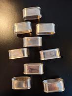 9 Zilveren Servetringen, Antiek en Kunst, Antiek | Goud en Zilver, Ophalen of Verzenden, Zilver