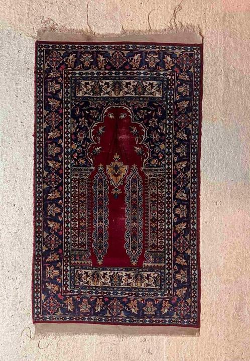 Vloerkleed Perzisch soepel tapijt oosters, sleets 128x75cm, Antiek en Kunst, Antiek | Kleden en Textiel, Ophalen of Verzenden
