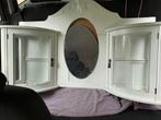 Bovendeel antieke buffetkast, Ophalen, Gebruikt, 100 tot 150 cm, Glas