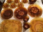 Vereco France servies Vintage retro chic amberkleurig, Ophalen, Overige stijlen, Compleet servies, Glas