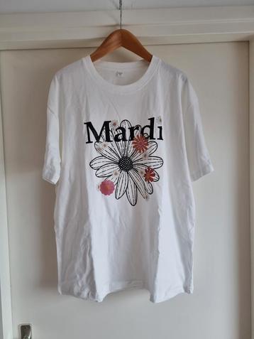 Katoenen T-shirt met Mardi print maat XL beschikbaar voor biedingen