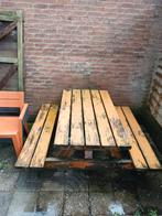 Houten Picknicktafel - Gebruikt, Tuin en Terras, Picknicktafels, Ophalen of Verzenden, Gebruikt, Rechthoekig, Hout