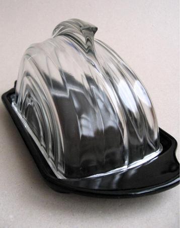 Art deco kaastolp Rotterdam met zwarte onderschotel, 1937 beschikbaar voor biedingen