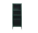 by fonQ Opal Vitrinekast - H 160 cm - Olijfgroen | €399, nu, Byfonq, Byfonq, Nieuw, Glas