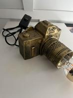 Gouden camera lamp, Huis en Inrichting, Lampen | Losse lampen, E27 (groot), Overige typen, Ophalen of Verzenden, Zo goed als nieuw
