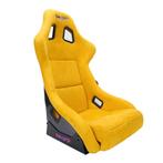 NRG Prisma Kuipstoel sportstoel stoel geel alcantara, Auto diversen, Tuning en Styling, Ophalen of Verzenden