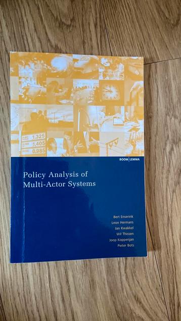 Bert Enserink - Policy Analysis of Multi-Actor Systems beschikbaar voor biedingen