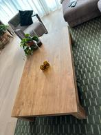 Massief teak houten salontafel, Huis en Inrichting, Tafels | Salontafels, Ophalen, Teakhout, 50 tot 100 cm, Zo goed als nieuw
